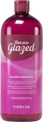 Inebrya Shecare Glazed Illuminating Shampoo für stumpfes und mattes Haar 1000ml (1000 ml, Flüssiges Shampoo)