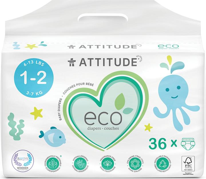 Image du produit Attitude Éco (Taille 1, Taille 2, Pack, 36 pcs)