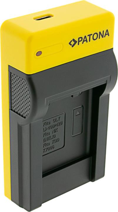 Productafbeelding Patona Slim USB Ladegerät mit USB-C Input für Olympus Li-40B Li-42B Nikon EN-EL10 (Batterijlader voor camera)