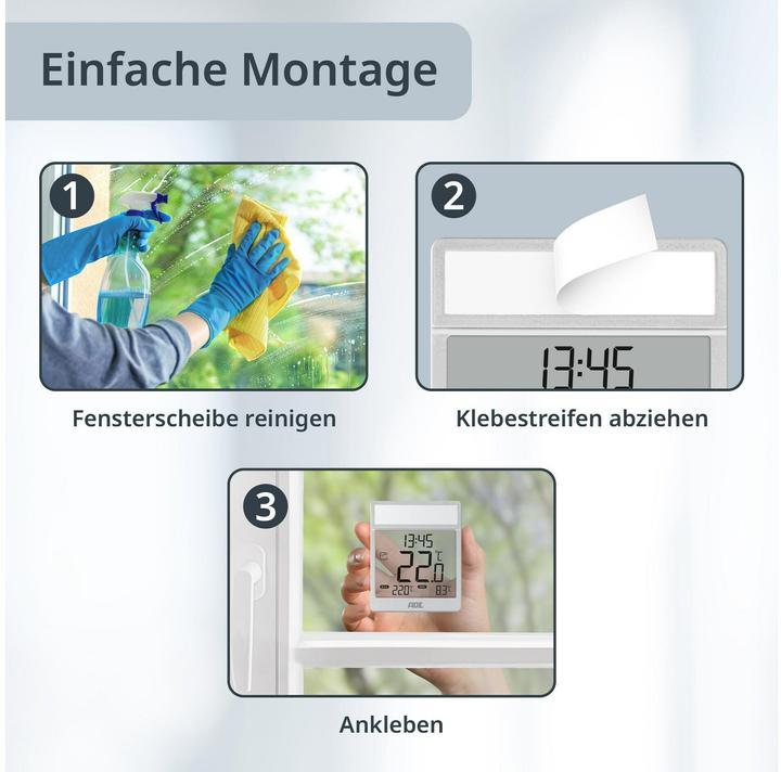 Actual product image ADE Fensterthermometer Pantone 877C