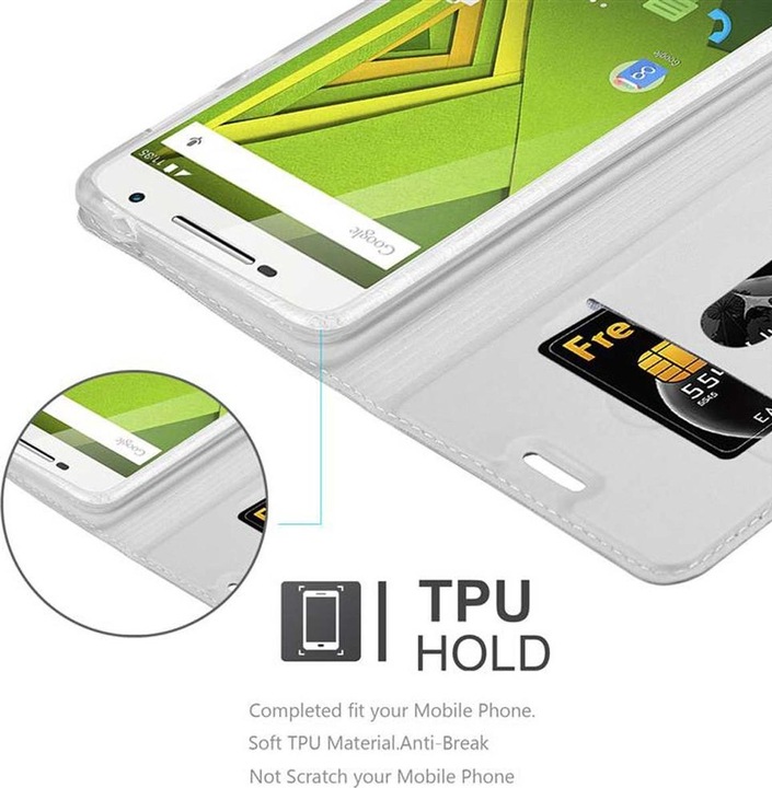 Actual product image Cadorabo Book Classy Style Cover (Motorola Moto X Play)