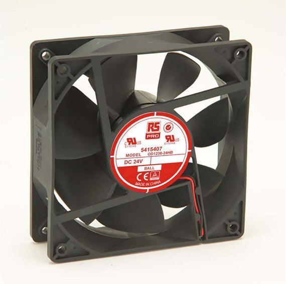 Produktbild RS PRO Lüfter 120x120x38mm 24VDC 7,7W 176,7m³/h (120 mm)