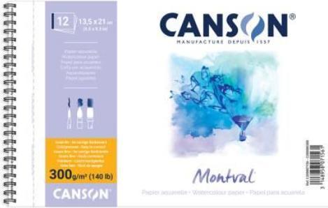 Produktbild Canson AQUARELLBLOCK MONTVAL 13.5x21 12bl (13.5 x 21 cm)