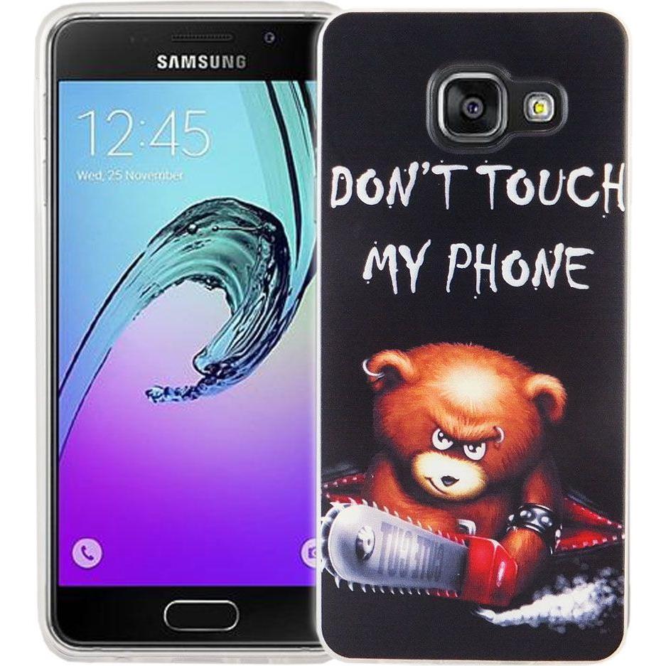 König Design Handy Hülle für Samsung Galaxy A3 2016 Bär Dont Touch Tasche Cover Motiv Slim (Samsung Galaxy A3 (2016)), S...
