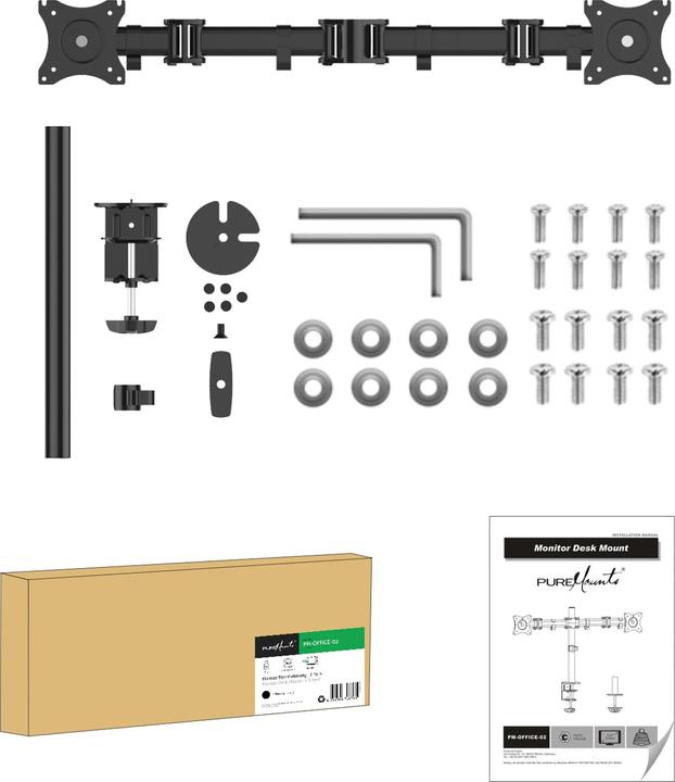 Actual product image Purelink Desk holder - 2-fold (Table, 27", 8 kg)