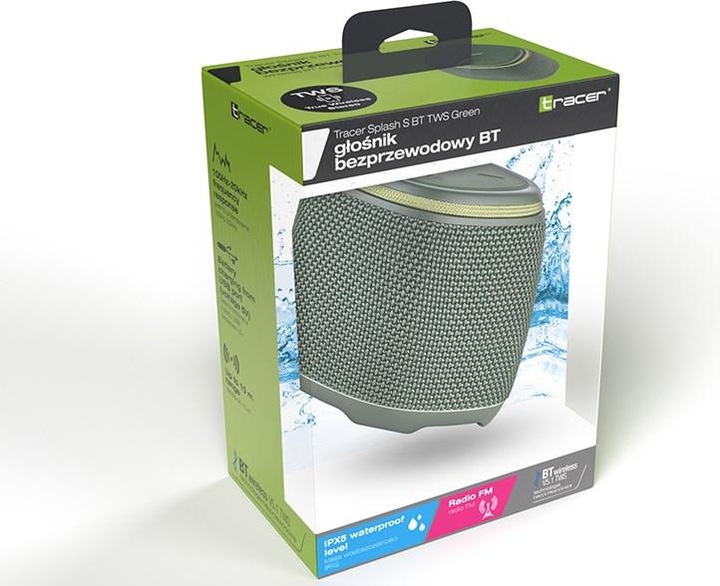 Image du produit Tracer Tra Haut-parleur Splash S BLUETOOTH Noir (5 h, Fonctionnement sur batterie)