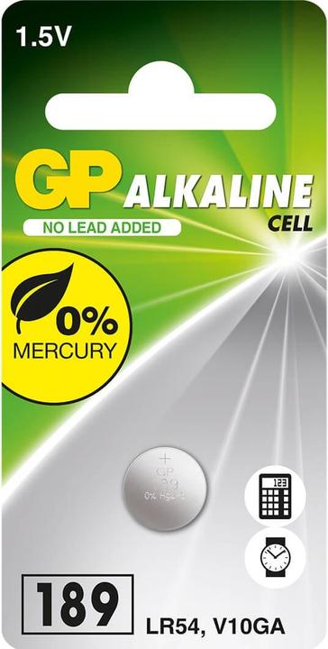 Produktbild GP Batteries GP Knopfzelle Alkaline LR54 1.5V, 1 Stk (1 Stk., AG10, 44 mAh)