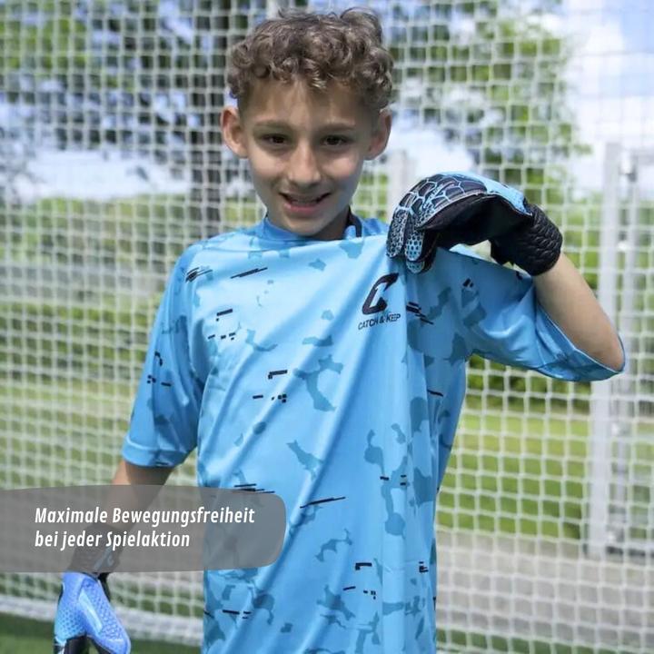 Image du produit Catch & Keep Trikot Blue Camou Torwarttrikot Gr. M Kurzarm Fussball Shirt (M)