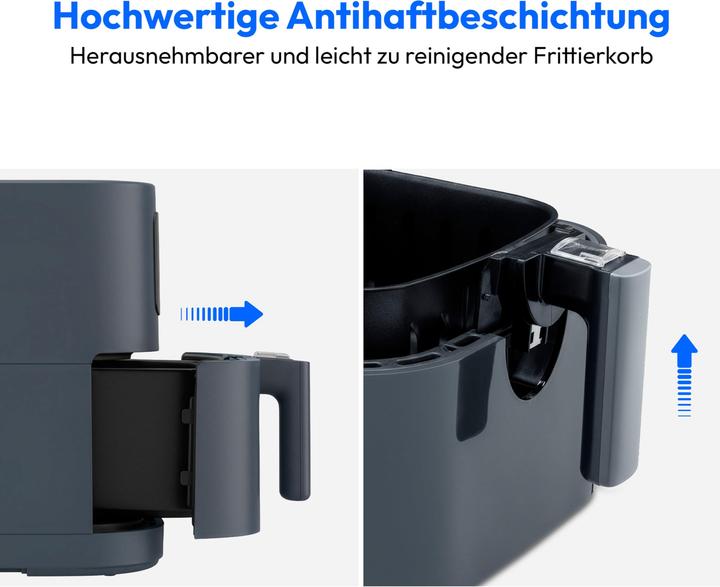 Actual product image Medion E40 XL Heissluftfritteuse (5,2 Liter, Airfryer, 2.150 Watt, 9 Automatikprogramme, Backfunktion