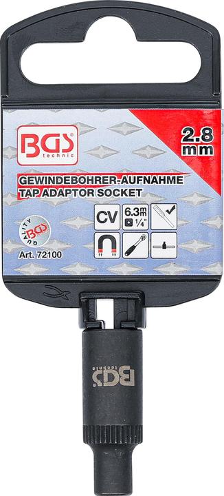 Produktbild BGS Gewindebohrer-Aufnahme-Steckschlüssel-Einsatz | 6,3 mm (1/4") | 2,8 mm