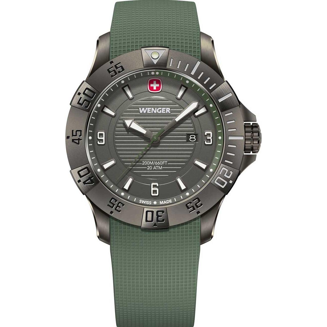 Wenger, Armbanduhr, Sea Force 01.0641.143, Grau, (Swiss Made)