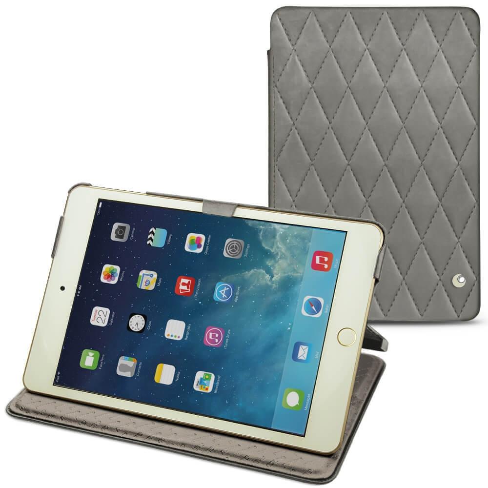 Noreve Lederschutzhülle horizontal (iPad Mini 5), Tablet Hülle, Grau