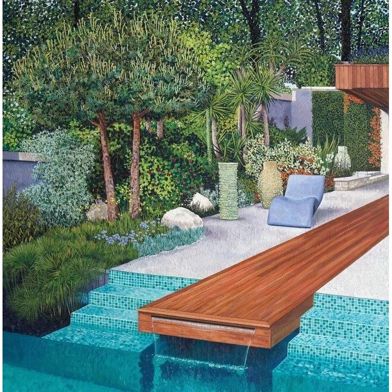 Susan Entwistle, Busta da lettere, Karte mit Umschlag Garten in Monaco