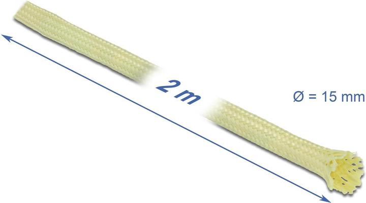 Produktbild Delock Geflechtschlauch aus Aramid Fasern 2 m x 15 mm (Kabelschlauch, 200 cm)