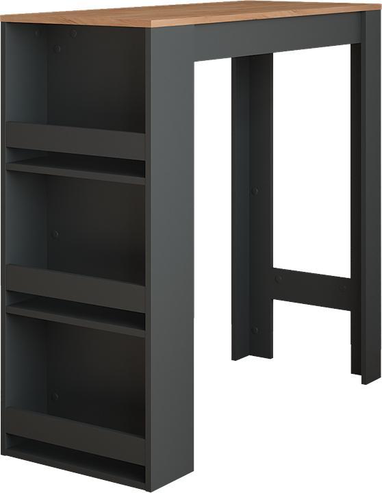 Vicco Bar table Repose, Gold power oak/anthracite, 45 x 110 cm