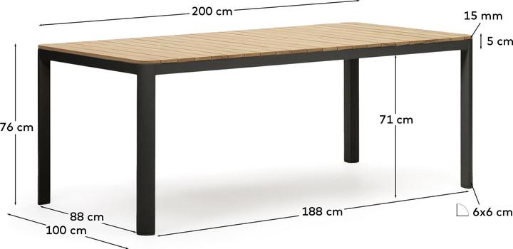 Actual product image Kave Home Bona (200 cm)
