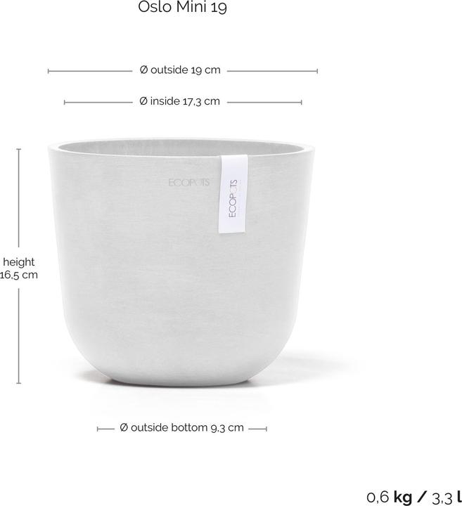 Immagine prodotto Ecopots Oslo Mini (19 cm)