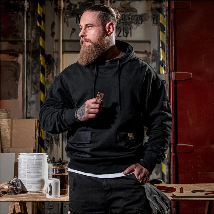 Produktbild Stier Heavy Hoodie Functional Pocket organic cotton S Black (S)