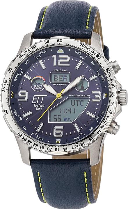 Produktbild ETT EGT-11574-31L Herrenuhr Solar Titan Funkuhr 43mm 10ATM (Chronograph, Funkuhr, 43 mm)