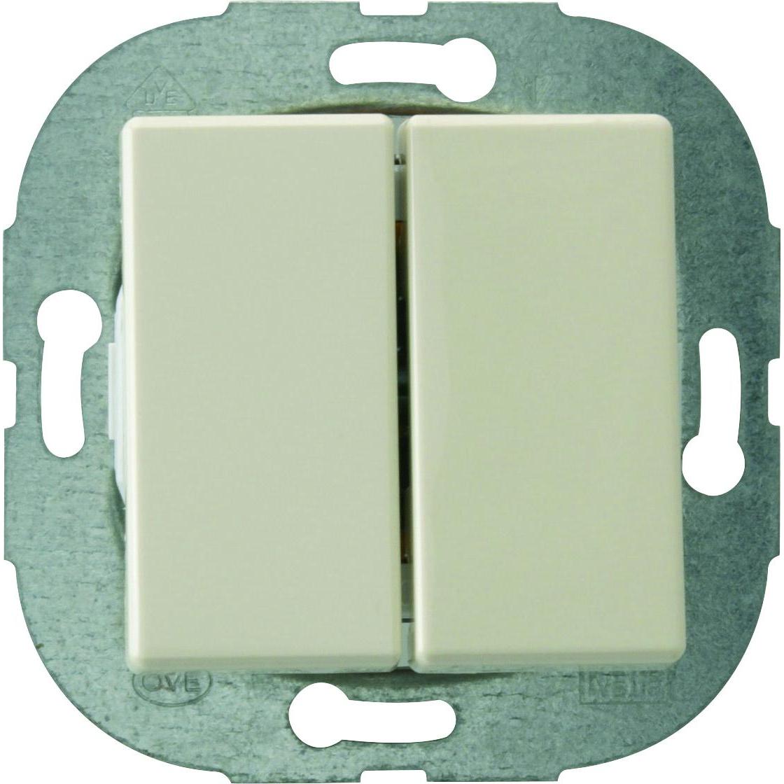 REV Düwi Standard Quadro Serienschalter cremeweiss AL, Taster + Schalter, Weiss