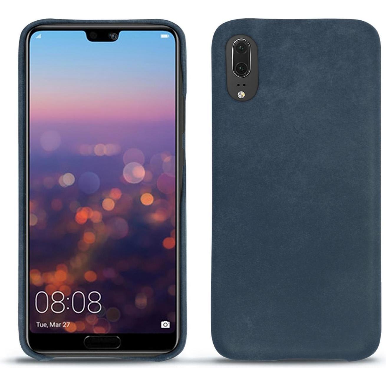 Noreve Lederschutzhülle (Huawei P20), Smartphone Hülle, Blau