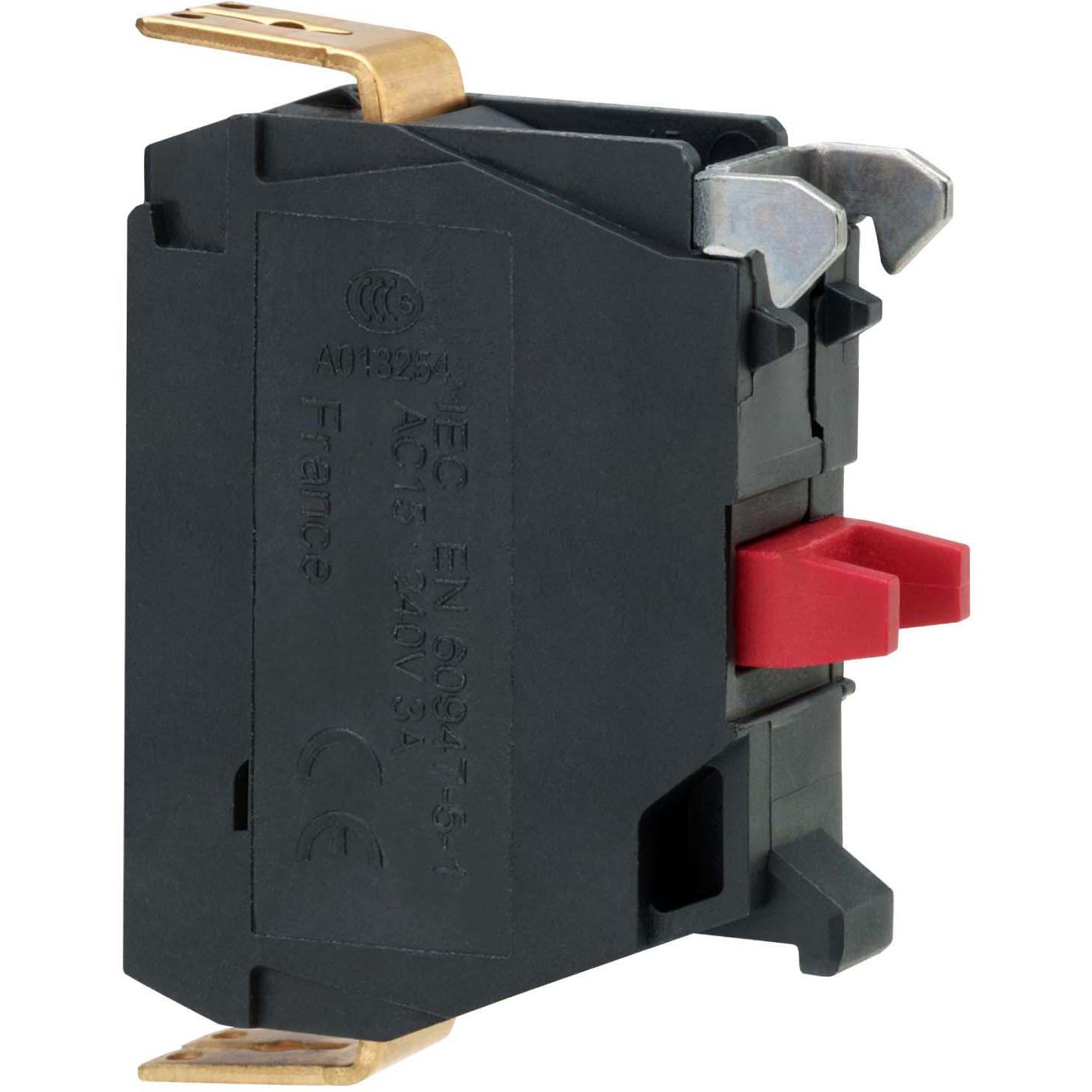 5x Schneider Electric Hilfsschalterblock 1Ö, einfach f. ZBE1023, Taster + Schalter, Schwarz