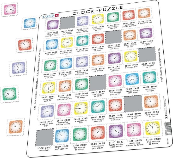 Produktbild Larsen Learn the Clock (42 Teile)