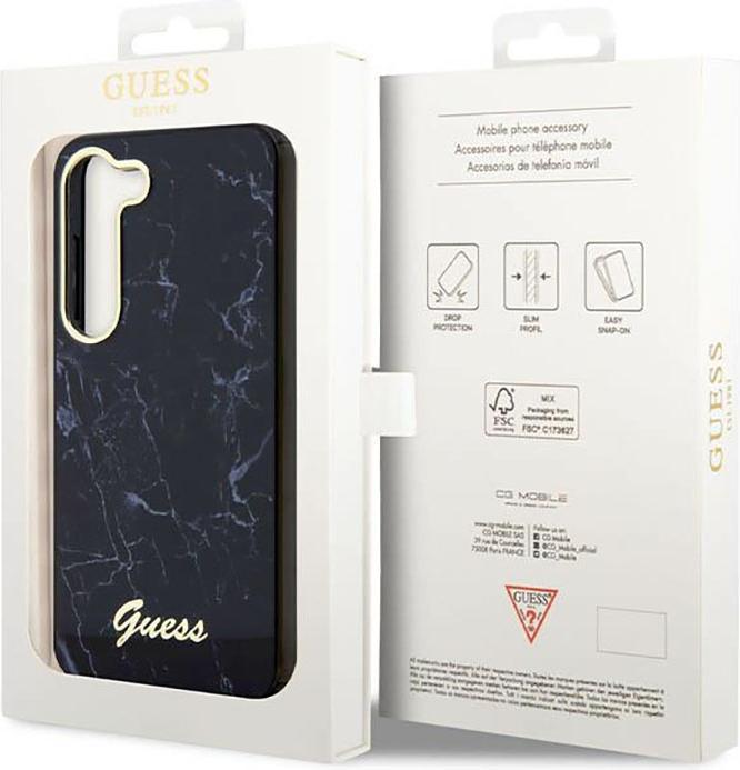 Produktbild Guess GUHCS23SPCUMAK S23 S911 black/black hardcase Marble (Samsung Galaxy S23)