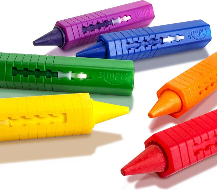 Actual product image Zimpli Kids Zimpli Baff Crayons 6 Pack Colourful Arts & Crafts Bath Toy