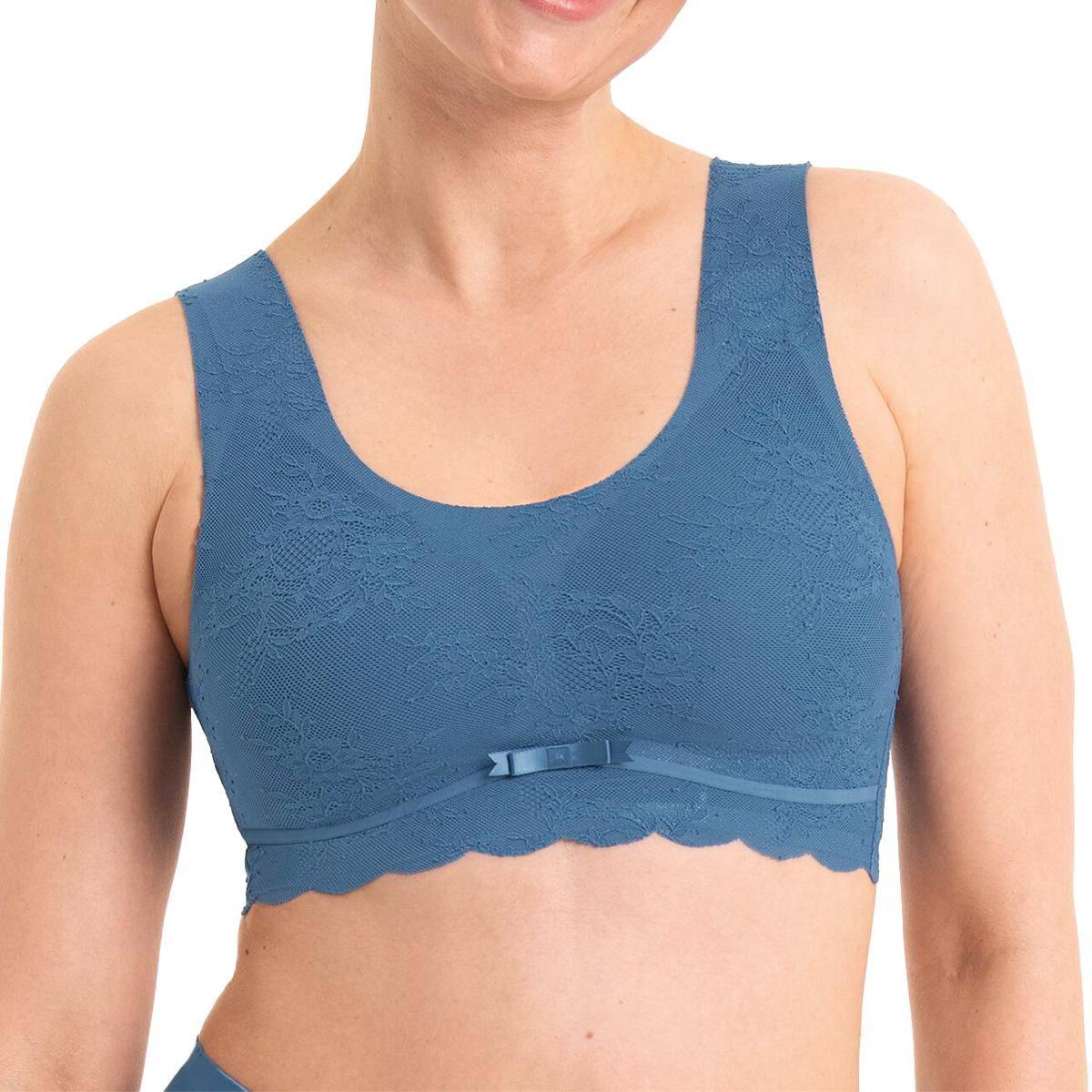 Thumbnail - Anita, BH, Essential Lace Bralette, Blau, (M, Einzelpack)