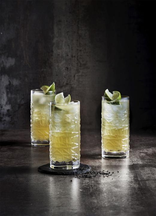 Actual product image Jensen Luigi Bormioli - Mixology Textures Longdrink Glass - 4 Pack (12420-02) (4.80 dl, 4 x, Long drink glasses)