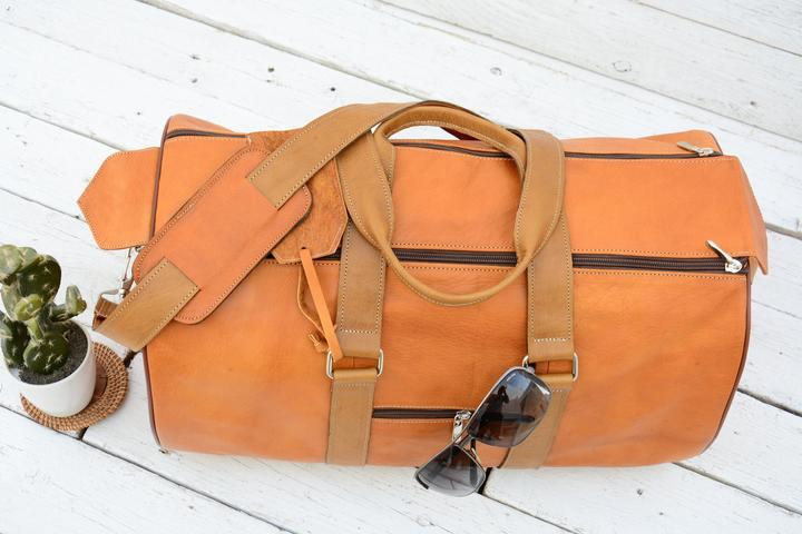 Image du produit Only-Bags.Store Sac de voyage en cuir, sac de voyage Duffle Bag, sac de week-end