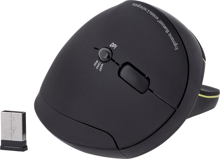 Produktbild Port Designs Mouse Ergonomic Rechargeable Bluetooth Right Handed (Kabellos)