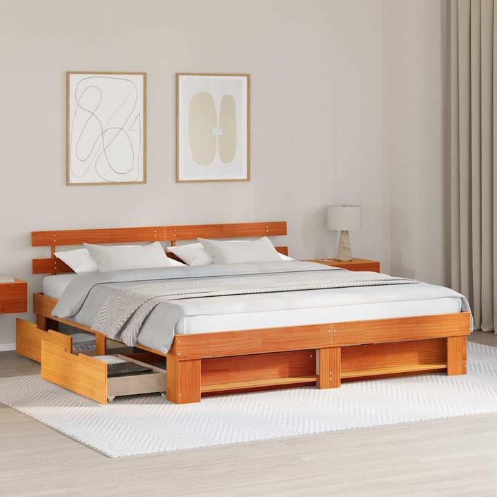 Image du produit vidaXL Holzbett (200 x 200 cm)