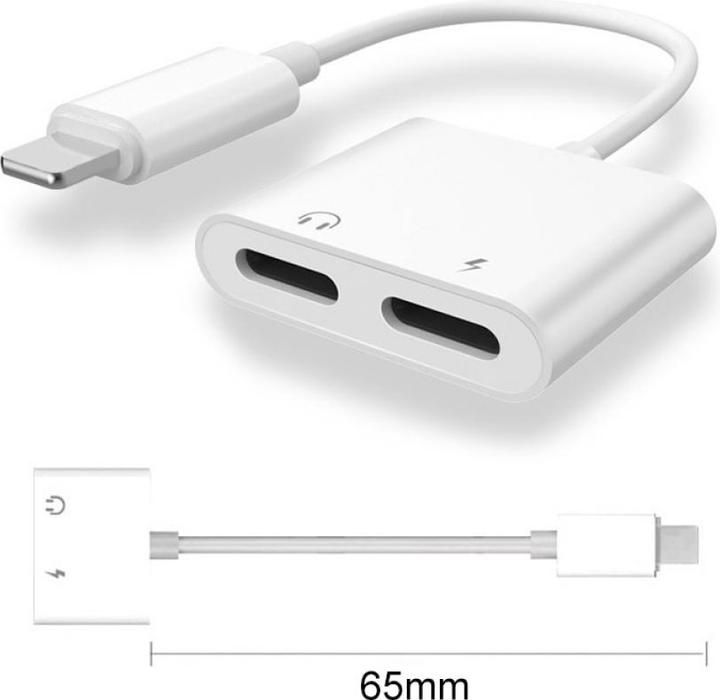 PowerGuard Dual Lightning Audio & Charge Adapter Splitter (Lightning, Lightning)