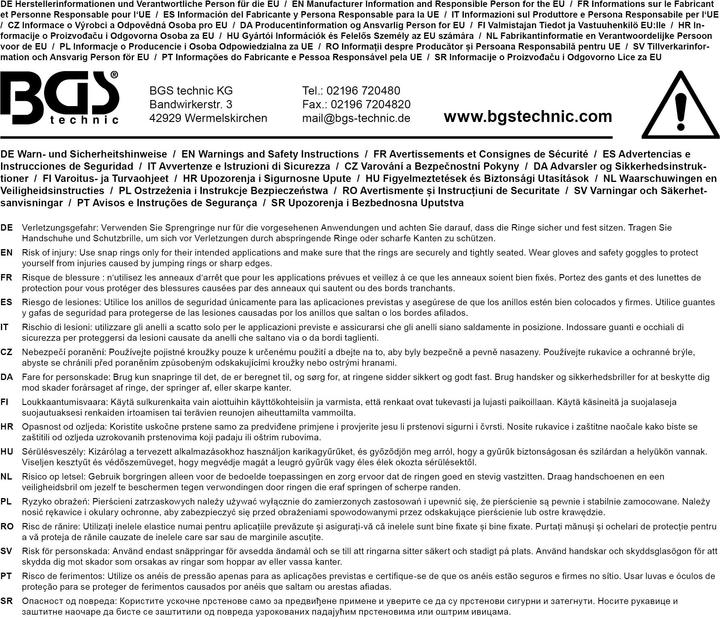 Immagine prodotto BGS Assortimento di anelli di sicurezza esterni | Ø 3 - 32 mm | 300 pezzi.