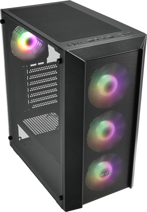 Produktbild Fortron FSP Geh Midi CMT218 ATX/M-ATX/M-ITX/ARGB o.N. Black retail (mATX, ITX)