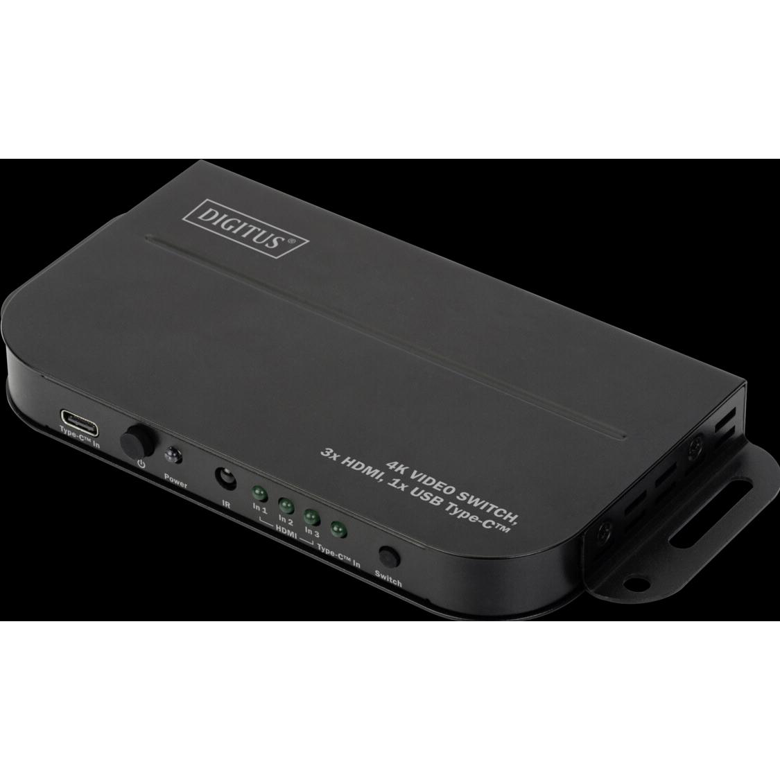 Digitus 4K Video Switch 3x HDMI 1x USB Type-C, Switch Box