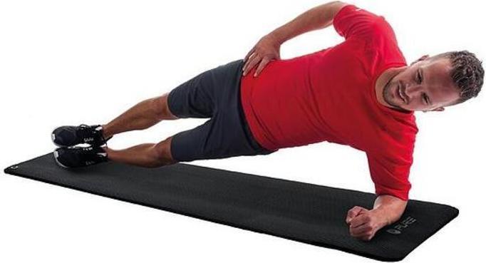 Image du produit Pure2improve Tapis de fitness 1830 mm, 580 mm, 10 mm, caoutchouc mousse NBR, noir (10 mm)
