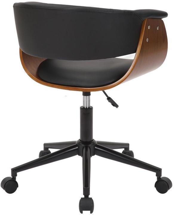 Actual product image Swisshandel24 Bruce office chair imitation leather, walnut/black (43 - 53 cm)