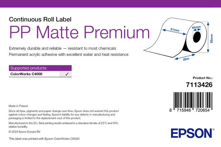 Produktbild Epson Pp Matte Label Prem Continuous (51 mm)