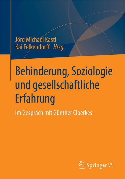 Produktbild Behinderung, Soziologie und gesellschaftliche Erfahrung (Deutsch, 2014)