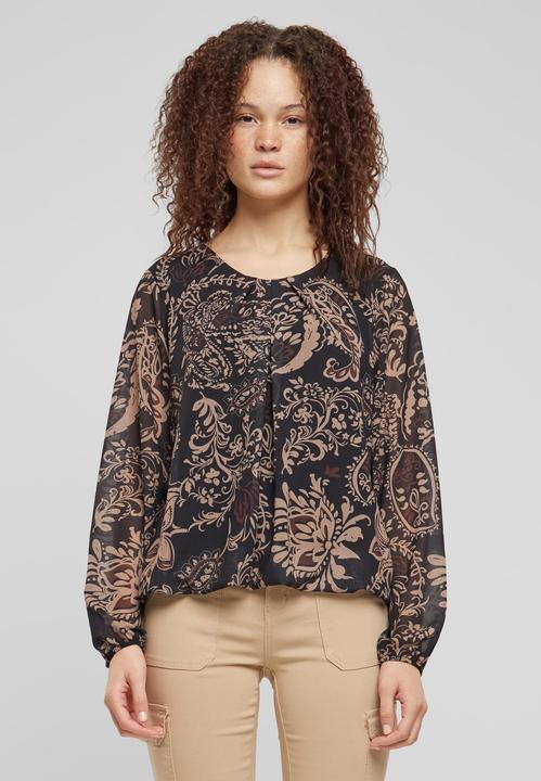 Produktbild Cloud 5ive Cloud5ive Damen Chiffon Bluse mit All Over Ornament Print (XS)