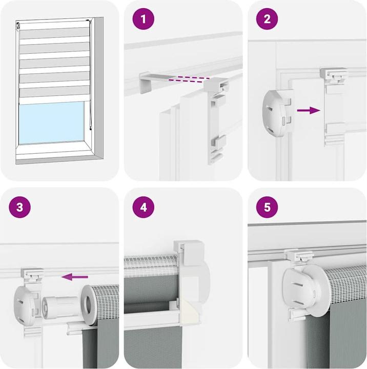 Produktbild vidaXL Zebra-Jalousie (40 x 200 cm)