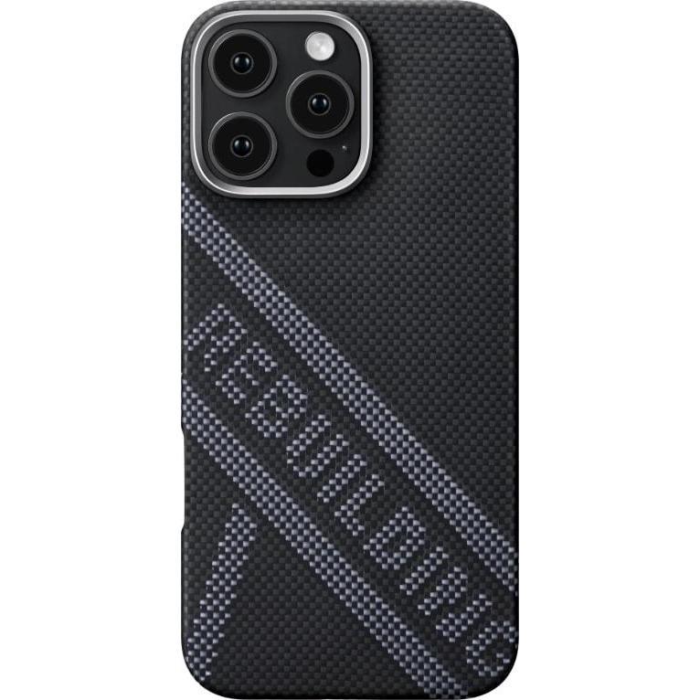 Pitaka Tactile Woven Case Re-TROS Rebuilding Schutzhülle für iPhone 16 Pro schwarz (Apple iPhone 16 Pro), Cover smartphone, Nero
