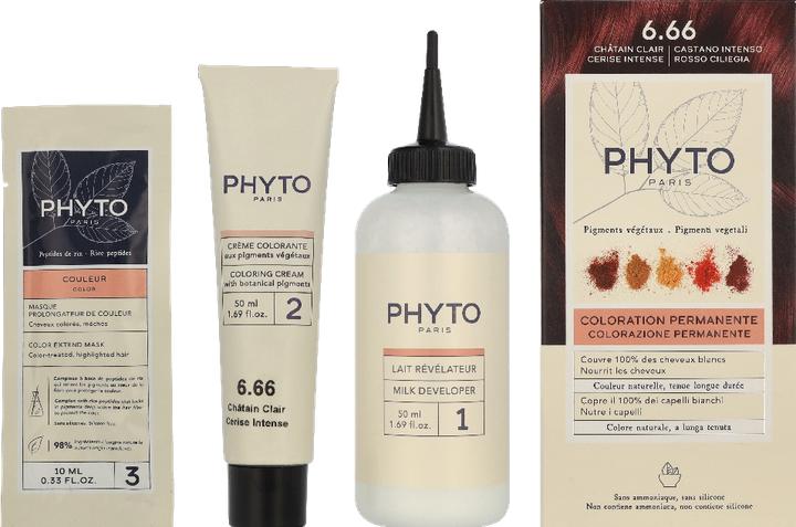 Actual product image Phyto Paris Permanent Coloration 666 Intense Cherry Light Brown (666 Intense Cherry Light Brown)