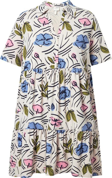 Produktbild Ulla Popken Longshirt, Blüten, A-Linie, Polokragen, Halbarm (46, 48)