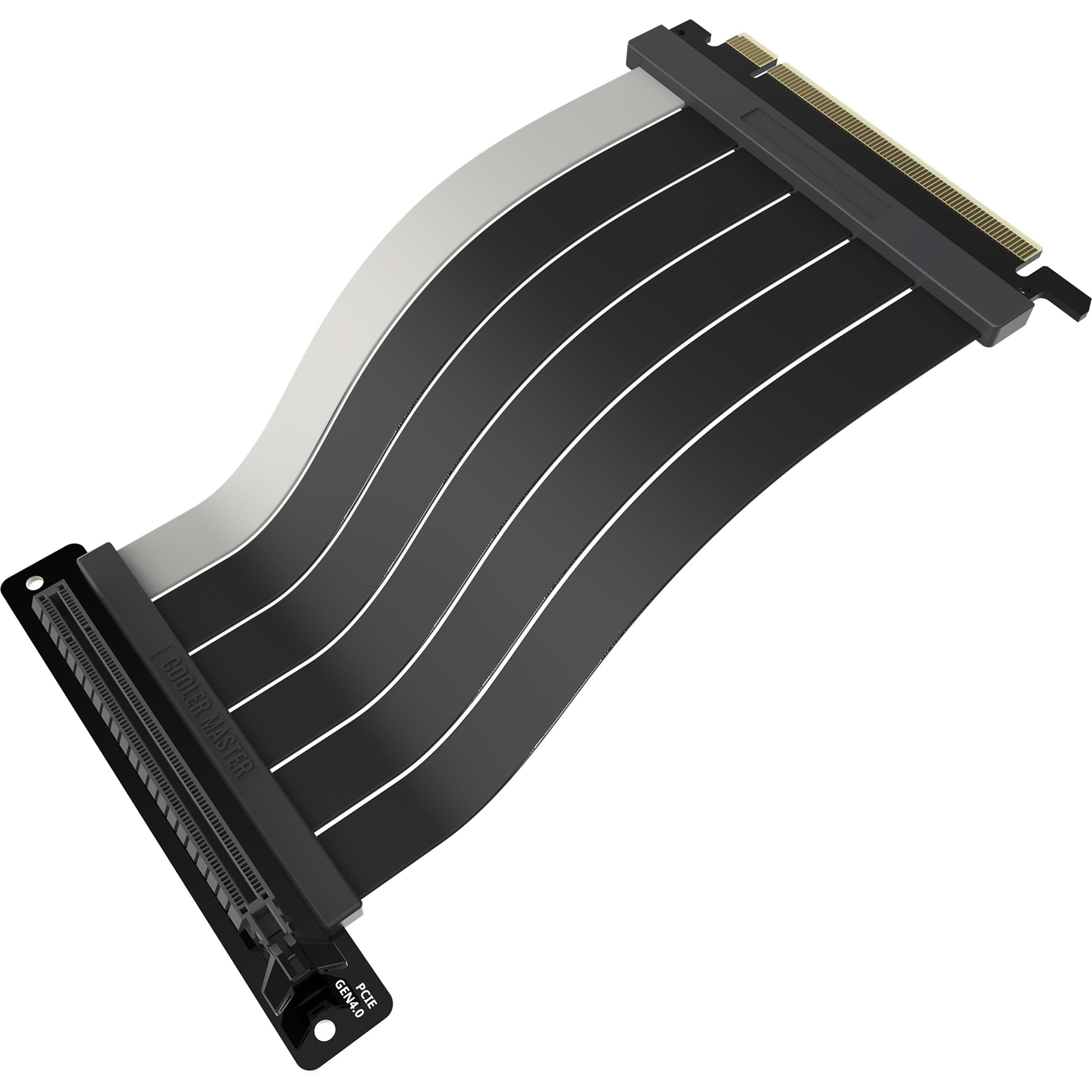 Cooler Master PCI-E Riser Karte 4.0 x16 V2 300 mm Schwarz, Mainboard Zubehör