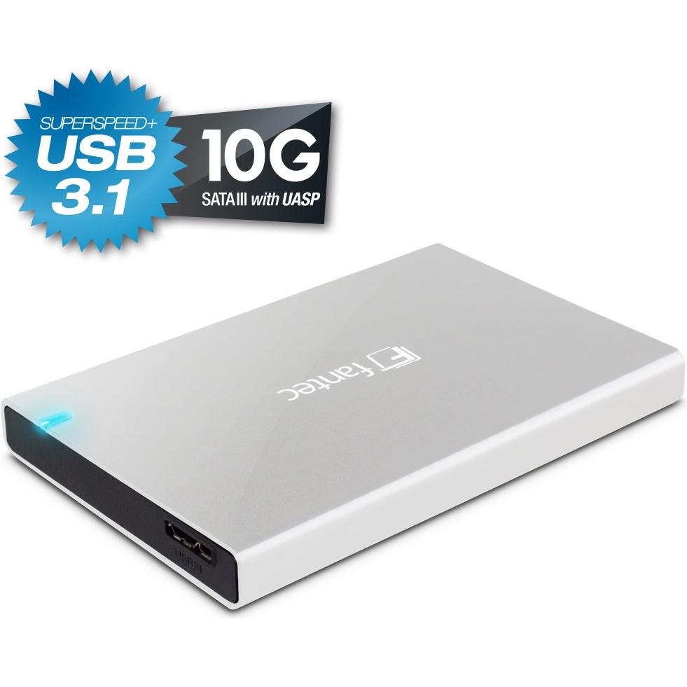 Thumbnail - Fantec ALU-25B31 SILVER (2.5"), Festplattengehäuse, Silber