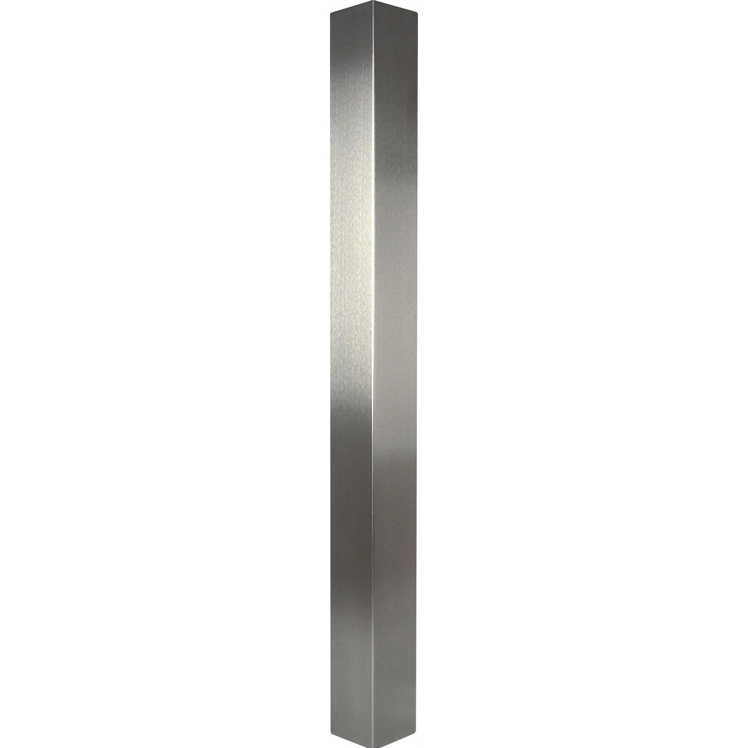 Simausrom, Tischbeine + Tischgestell, Säulenfuss Jaco Tischbein eckig 60x60mm Höhe 395 mm, Edelstahl gebürstet